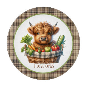 Planche À Découper Amoureux de vaches highland mignonnes personnalisa