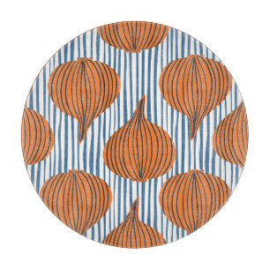 Planche À Découper Ampoules d'oignon dessinées à la main, papier pein