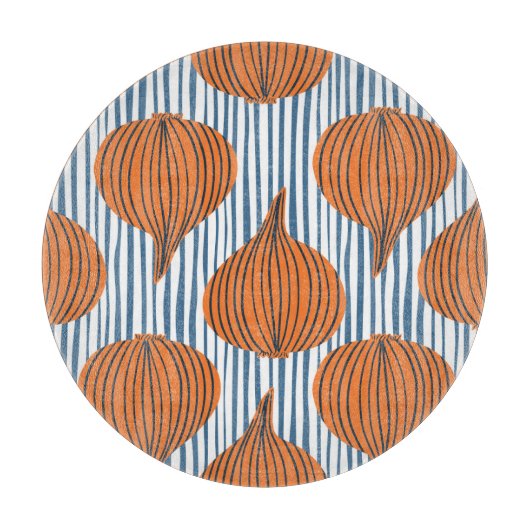 Planche À Découper Ampoules d'oignon dessinées à la main, papier pein (Devant)