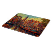 Planche À Découper Amsterdam canal maisons de style van Gogh (Coin)