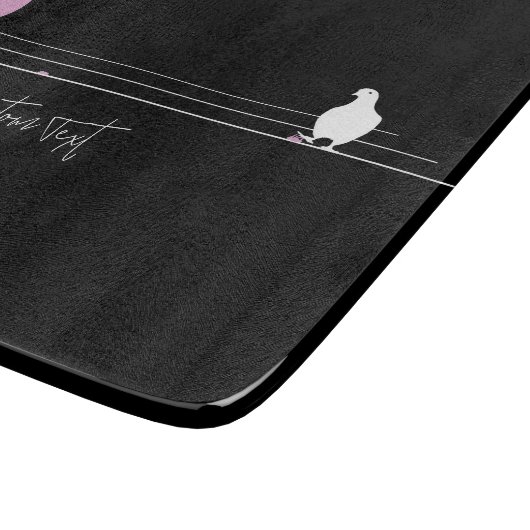 Planche À Découper Amusant Bubblegum Birds on a Wire Black (Coin)