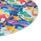 Planche À Découper Amusante fête de ballon d'anniversaire de requin a (Coin)