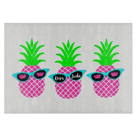 Planche À Découper Ananas avec DIVAtude et Tiaras (Devant)