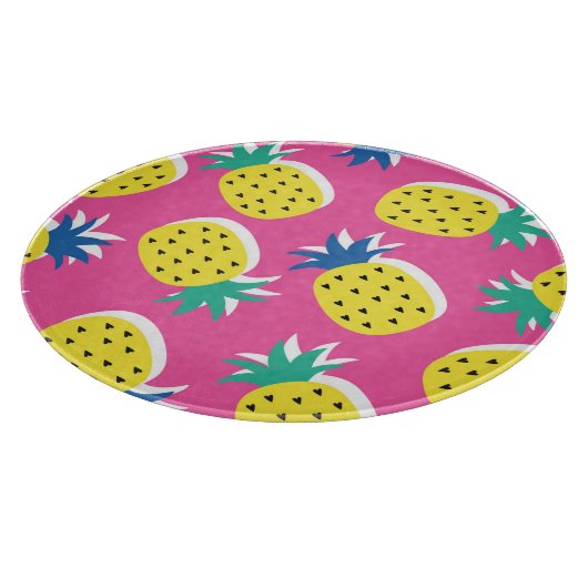 Planche À Découper Ananas Couleurs folles : Pop-Art chilien. (Coin)