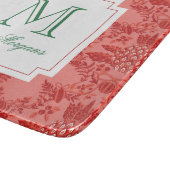 Planche À Découper Ananas de Noël festif Monogramme (Coin)
