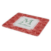 Planche À Découper Ananas de Noël festif Monogramme (Coin)