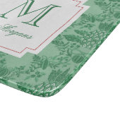 Planche À Découper Ananas de Noël festif Monogramme (Coin)