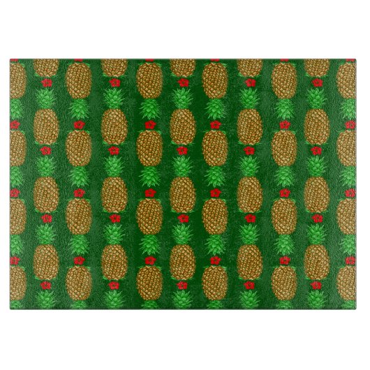 Planche À Découper Ananas de Noël Tropical Noël chaud Noël Gre (Devant)