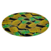 Planche À Découper Ananas d'or sur des rayures (Coin)