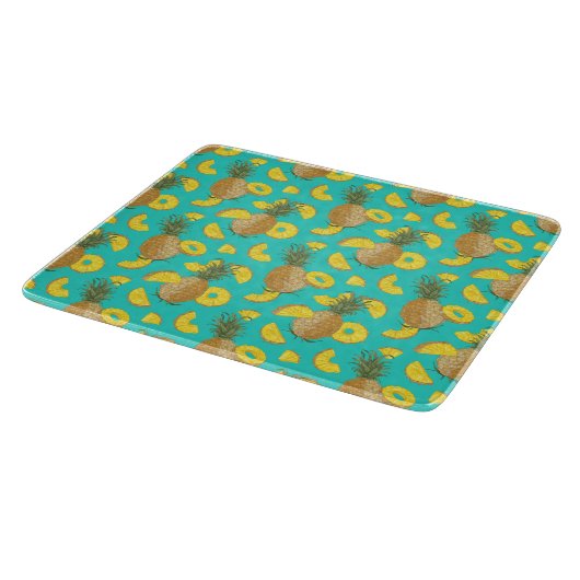 Planche À Découper Ananas En Couleur Turquoise (Coin)