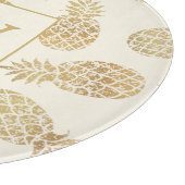 Planche À Découper Ananas Monogram Gold sur ivoire (Coin)