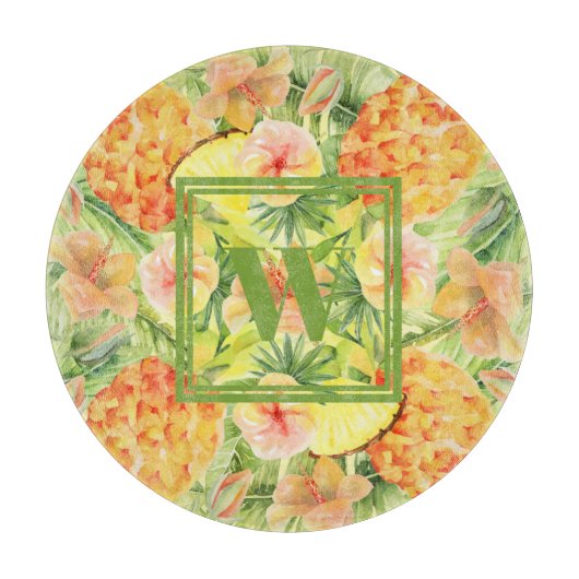 Planche À Découper Ananas Monogrammes (Devant)