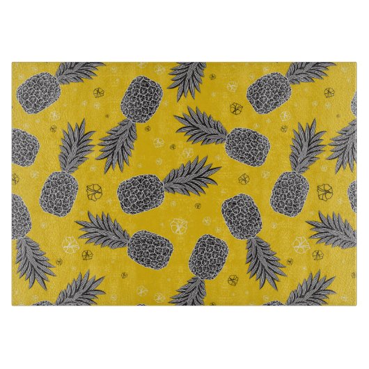 Planche À Découper Ananas Sur Or (Devant)
