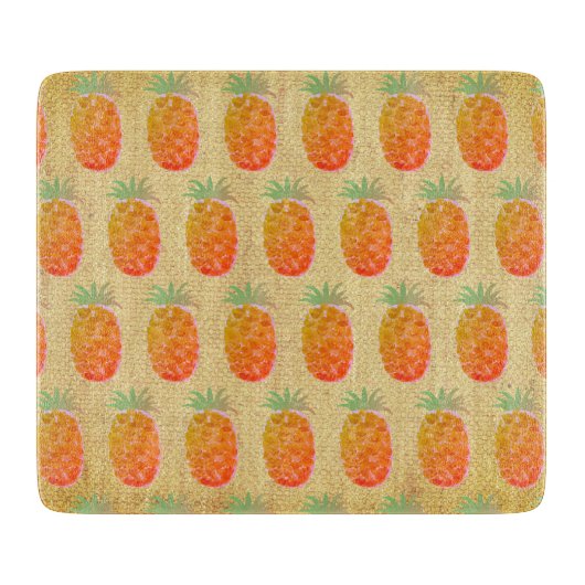Planche À Découper Ananas Tropical Bohème (Devant)