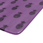 Planche À Découper Ananas Tropical Fruit Été Violet Noir (Coin)