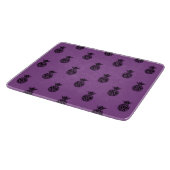 Planche À Découper Ananas Tropical Fruit Été Violet Noir (Coin)