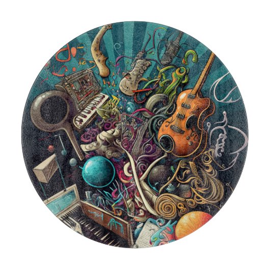 Planche À Découper Anatomie du conseil de coupe de musique (Devant)