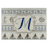 Planche À Découper Ancre à voile corde nautique (Devant)