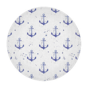 Planche À Découper Ancre d'aquarelle Motif 2