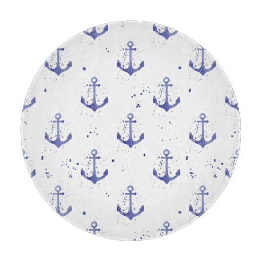 Planche À Découper Ancre d'aquarelle Motif 2 (Devant)