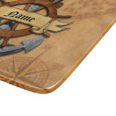 Planche À Découper Ancre et roue nautiques personnalisées (Coin)