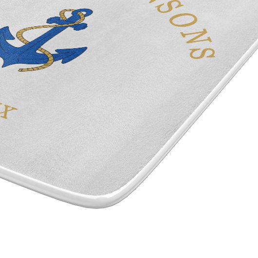 Planche À Découper Ancre nautique personnalisée (Coin)