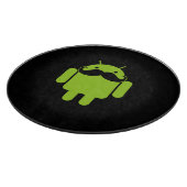 Planche À Découper Android Robot Moustache Style sur Noir (Coin)