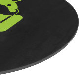 Planche À Découper Android Robot Moustache Style sur Noir (Coin)