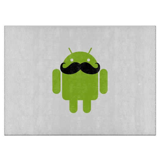 Planche À Découper Android Robot Whimsache Style Mustache (Devant)