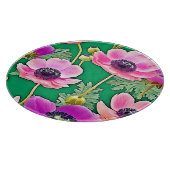 Planche À Découper Anémones violets roses (Coin)