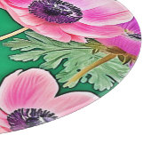 Planche À Découper Anémones violets roses (Coin)