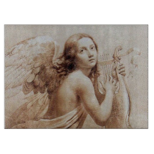 PLANCHE À DÉCOUPER ANGE JOUER LYRA SUR LES NUAGES (Devant)