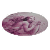 Planche À Découper ANGE JOUER LYRA SUR LES NUAGES Rose, Fuchsia (Coin)