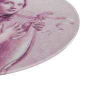 Planche À Découper ANGE JOUER LYRA SUR LES NUAGES Rose, Fuchsia (Coin)