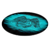 Planche À Découper Angel Eros en amour, design noir et vert (Coin)