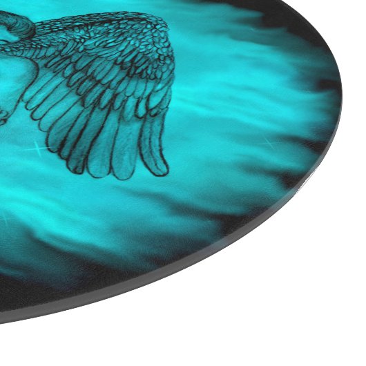 Planche À Découper Angel Eros en amour, design noir et vert (Coin)