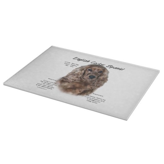 Planche À Découper Anglais Cocker Spaniel (foie) (Coin)