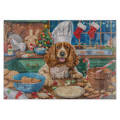 Planche À Découper Anglais Cocker Spaniel Vacances Baking : Noël (Devant)
