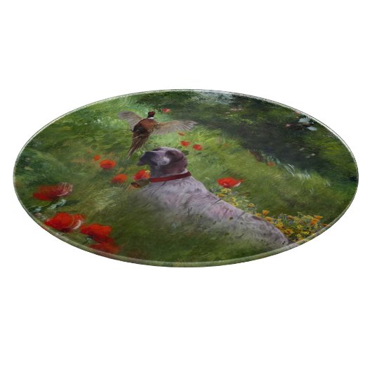 Planche À Découper Anglais Setter, Chasse de faisan (Coin)