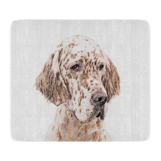 Planche À Découper Anglais Setter Orange Belton Peinture Chien Art (Devant)