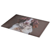 Planche À Découper Anglais Springer Spaniel Chien Peinture Huile Port (Coin)