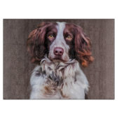 Planche À Découper Anglais Springer Spaniel Chien Peinture Huile Port (Devant)