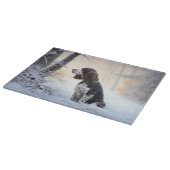 Planche À Découper Anglais Springer Spaniel Laissez-le neiger Noël (Coin)
