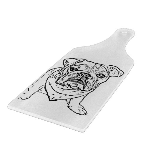 Planche à découper anglaise de bouledogue (Coin)