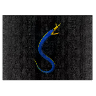 Planche À Découper Anguille Ruban Bleu Black 4 Luxe Glass board