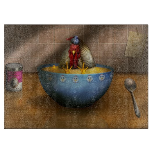Planche À Découper Animal - Poulet - Soupe de poulet iPad Couverture (Devant)