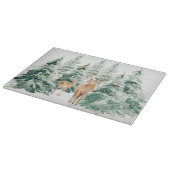 Planche À Découper Animaux boisés d'hiver rustiques (Coin)