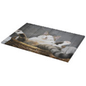 Planche À Découper Animaux de bébés cutest | Chat dans le lit (Coin)