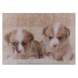 Planche À Découper Animaux de bébés cutest Deux Marionnettes Corgi