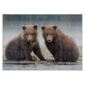 Planche À Découper Animaux de bébés cutest | Deux petits ours d'ours (Devant)